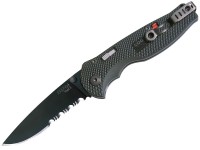SOG Flash II Partially Serrated Black Tiny Knife