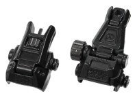 Klappvisier-Set aus Kunststoff Typ 2 Schwarz
