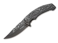 Boker Magnum Grey Flaming Skull Knife