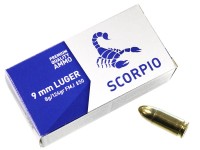 Streljivo STV 9x19mm Scorpio FMJ 50kom