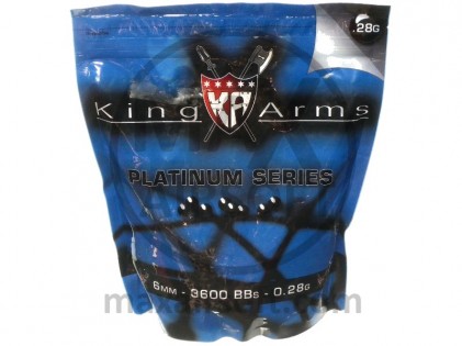 King Arms Platinum BBs 0,28g 3600pcs Black