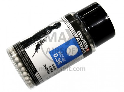 Swiss Arms White BBs 0,36g Container 1000pcs