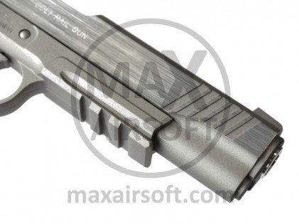 KWC/Cyb Colt 1911 Rail Gun CO2 Pistol Silver