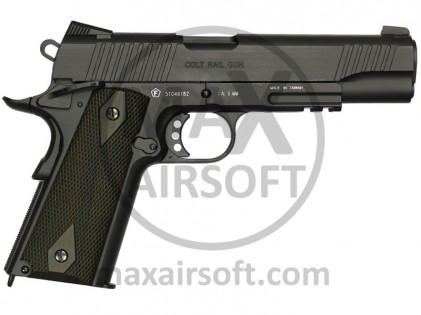 Colt 1911 Rail Gun Black Matt CO2 GBB Pistol KWC/Cyb