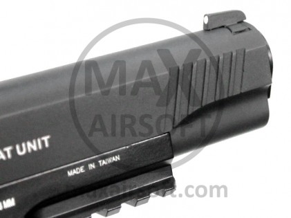 KWC/Cyb Colt 1911 Rail Gun Combat Unit CO2 GBB Pistol
