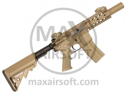 Pu&scaron;ka AEG Colt M4A1 Special Forces Mini TAN QSC Cyb
