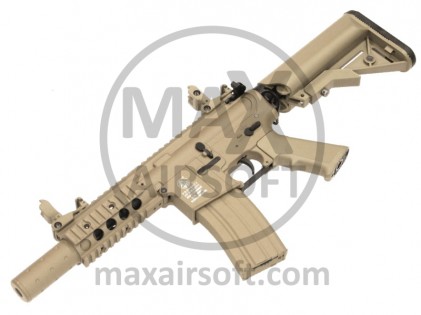 Pu&scaron;ka AEG Colt M4A1 Special Forces Mini TAN QSC Cyb