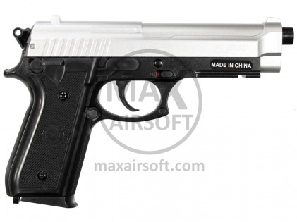 Cybergun Taurus PT92 HPA MS Spring Pistol Dual Tone Silver Black