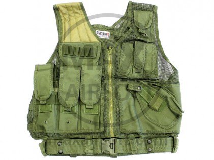Tactical Vest w/ Belt and Hoster Swiss Arms OD