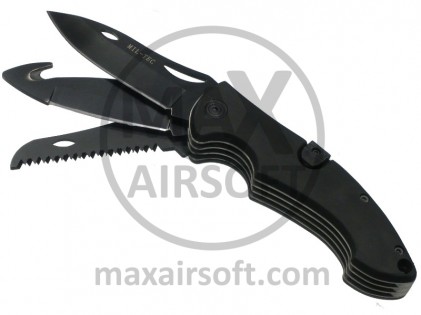 Taschenmesser Mil-Tec MT-Plus 3 Klinge Schwarz