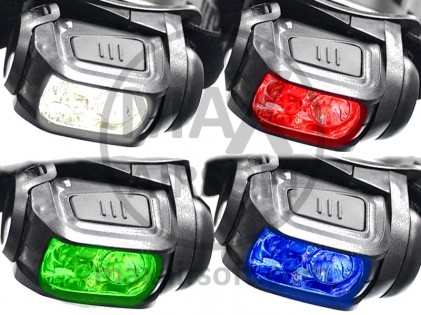 Svetilka Naglavna LED 4 Barvna