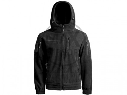 Mil-Tec Fleece Jacket Gen.2 with Hood Black XL