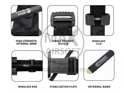 Rhino Rescue Tactical Tourniquet TPE Black