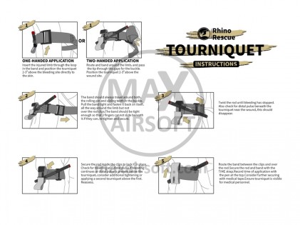 Rhino Rescue Tactical Tourniquet TPE Black