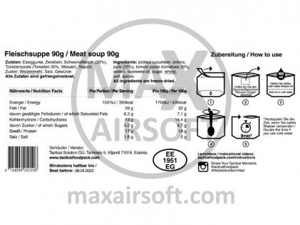 Suhi Obrok Meat Soup Tactical Foodpack