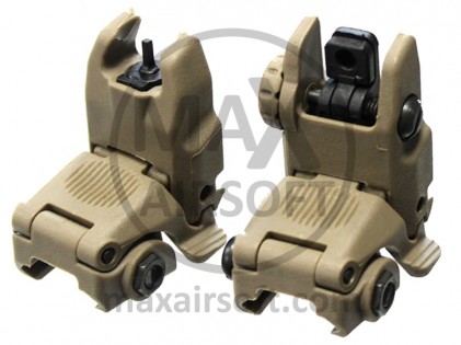 Plastic Folding Sight Set Tan