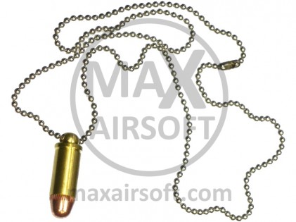 9mm Bullet Pendant Necklace