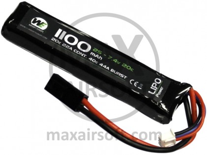 Baterija LiPo 7,4V 20C 1100mAh Nuprol