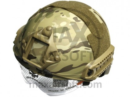 Fast Ballistic ECO Helm mit Brille Multicam