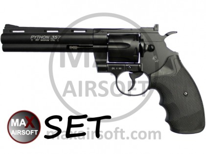 Revolver Set CO2 Colt Python .357-6&Prime; KWC/Cyb