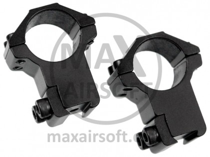 UTG 25mm hohe 11mm Typ Montageringe f&uuml;r Zielfernrohre (2 St&uuml;ck)