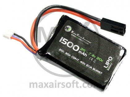 Baterija LiPo 7,4V 20C 1500mAh PEQ Nuprol