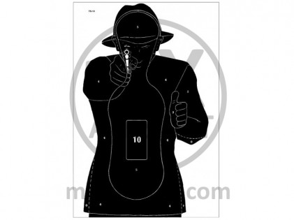 Zielscheiben-Papierwerfer 40x60 10 St&uuml;ck