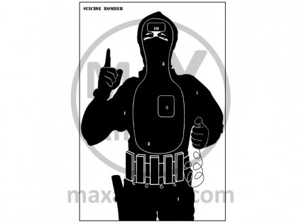 Zielpapier Terrorist 40x60 10 St&uuml;ck
