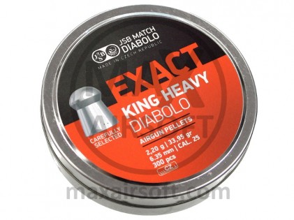 JSB King Heavy .25 Cal 6.35mm Pellets 300pcs