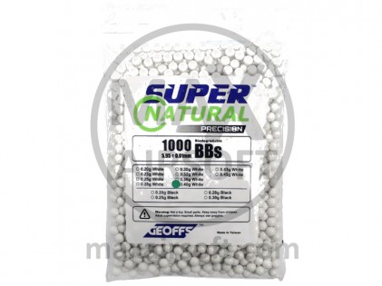 Kuglice Geoffs Super Natural Precision Bio BB 0,40g 1000kom