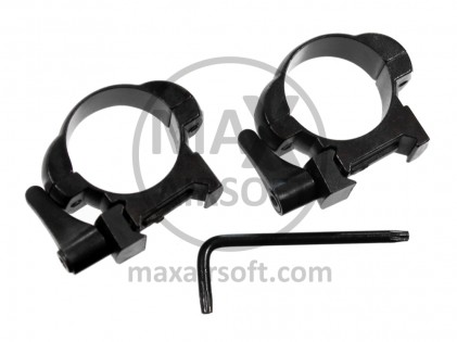 Prsten za Optiku Weaver Steel 30mm Nizki 2kom