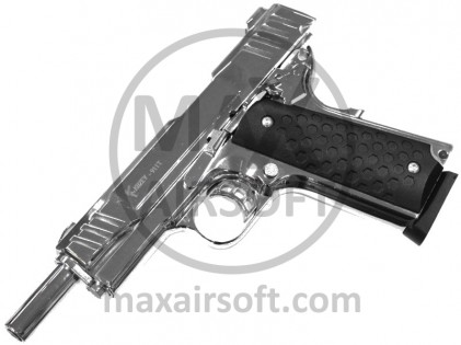 Kuzey 1911 T Gl&auml;nzendes Chrom 9mm P.A.K. Pistolenrohling