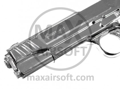 Kuzey 1911 T Gl&auml;nzendes Chrom 9mm P.A.K. Pistolenrohling