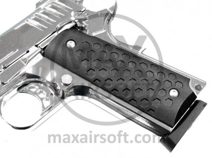Kuzey 1911 T Gl&auml;nzendes Chrom 9mm P.A.K. Pistolenrohling