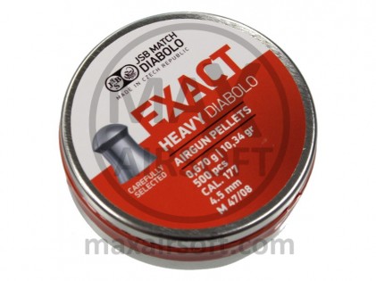 JSB Exact Heavy .177 Cal 4.5mm Pellets 500pcs