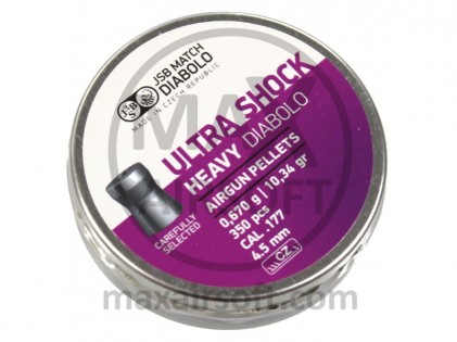 JSB Ultra Shock Heavy .177 Cal 4,5mm Pellets 350 St&uuml;ck