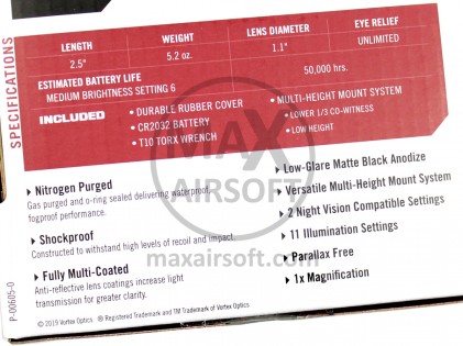 Vortex Crossfire Red Dot LED Upgrade