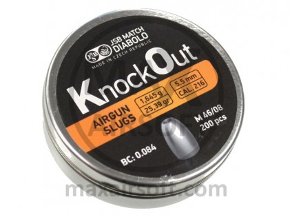 JSB Knock Out Slug .216 Cal 5.5mm Pellets 200pcs