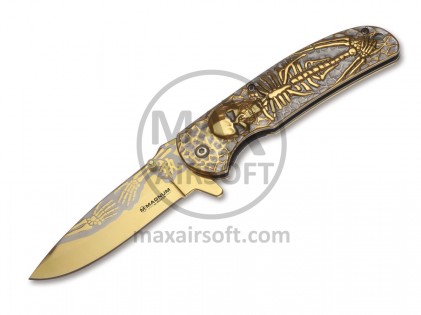 B&ouml;ker Magnum Golden Dia De Los Muertos Messer