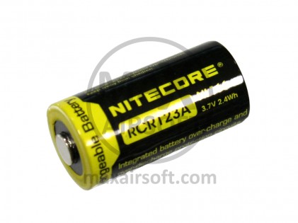 Baterija RCR123A Li-ion 650mAh 3.7V NiteCore