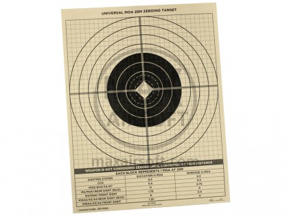Rite in the Rain 25m Zeroing Target 28x22 25pcs