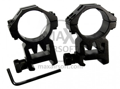 Theta Optics 30mm hohe Montageringe f&uuml;r Zielfernrohre (2 St&uuml;ck)
