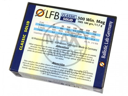 Streljivo LFB Classic Solid .300 Win. Mag. 10kom
