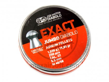 JSB Exact Jumbo .22 Cal 5.5mm Pellets 250pcs