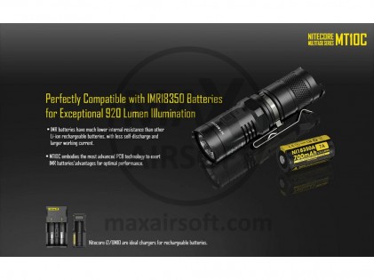 Svetilka NiteCore MT10C + LMA1 Montaža za Čelado