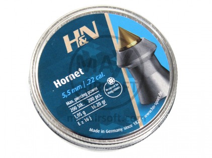 H&N Hornet .22 Cal 5.5mm Pellets 200pcs