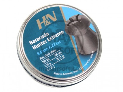H&N Baracuda Hunter Extreme .22 Cal 5.5mm Pellets 200pcs