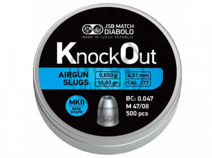 JSB KnockOut Slugs .177 MKII 4.51mm Pellets 500pcs
