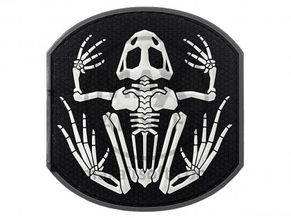 Patch 3D Frog Skeleton Black