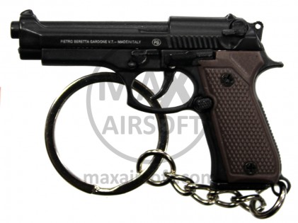 Maketa Pi&scaron;tola Beretta Brown Mini Guns Key Chain